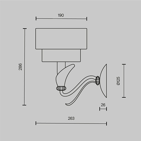 Настенный светильник (бра) Maytoni Lillian H311-01-G - фото