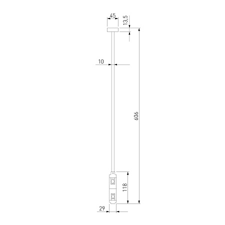 Esthetic Magnetic Декоративная стойка двойная 606 мм 85150/00 Elektrostandard - фото
