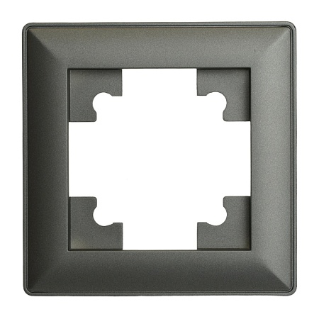 Рамка STEKKER, PFR00-7001-06 1-местная, пластик, серия Катрин,графит - фото