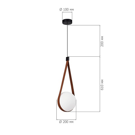 Светильник подвесной ST-Luce Черный, Терракотовой/Белый E27 1*60W SL2002.403.01 - фото