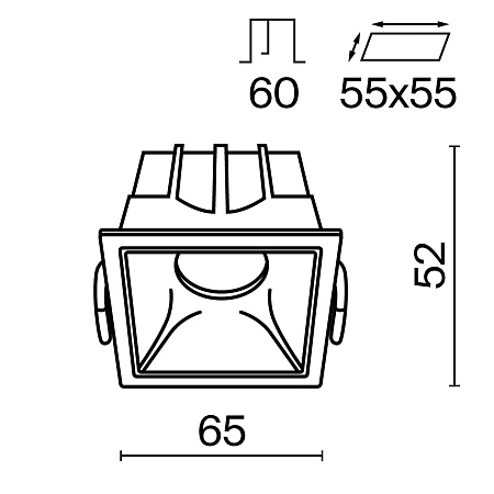 Встраиваемый светильник Technical Alfa LED DL043-01-10W3K-SQ-WB - фото