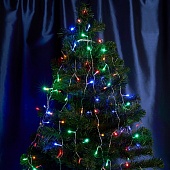 Светодиодная гирлянда Feron CL90  7 веток (2м) + 1.5м 230V мультиколор, c питанием от сети, прозрачный шнур