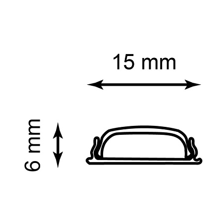 Профиль алюминиевый накладной, гибкий, серебро, CAB264 - фото