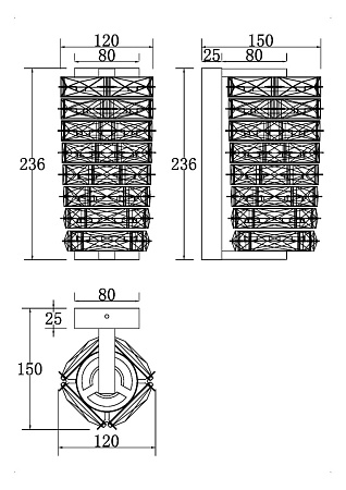 Настенный светильник (бра) Maytoni Coil MOD124WL-L6CH3K - фото