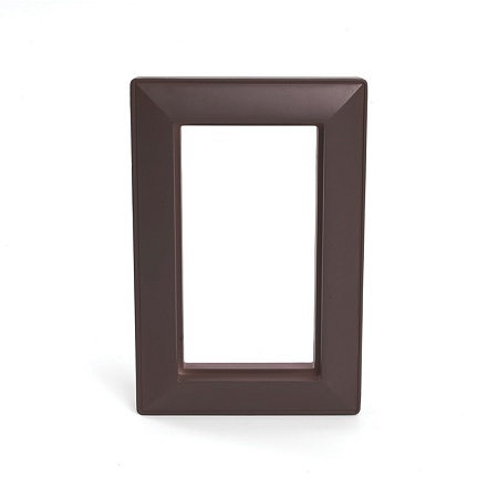 Рамка  2-местная (без перемычки),  пластик, STEKKER, PFR00-7012-04, серия Катрин, шоколад - фото