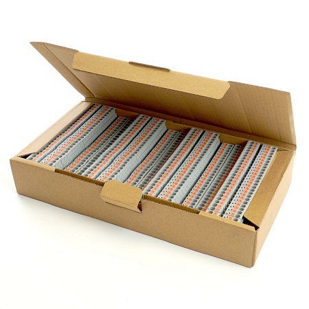 Зажим пружинный, 4-проводной проходной ЗНИ - 2,5 ,JXB PT 2,5 , серый LD575-1-25 - фото