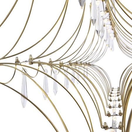 Светильник подвесной ST-Luce Золотистый/Прозрачный LED 1*23W 4000K SL6603.203.23 - фото