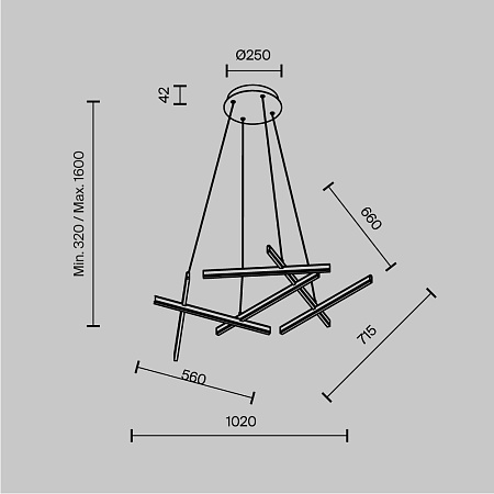 Подвесной светильник Maytoni Line MOD016PL-L80WK - фото