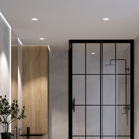 Светильник встраиваемый светодиодный Arco 12W 4000K белый IP44 15274/LED Elektrostandard - фото