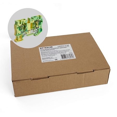 Зажим пружинный, 2-проводной проходной ЗНИ - 6,0 (JXB ST 6), желтый, зеленый STEKKER - фото