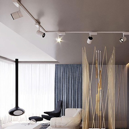 Коннектор для подвесных трековых светильников, белый LD1015 - фото