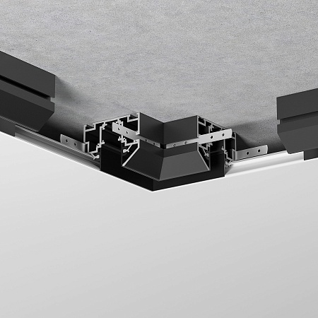 Slim Magnetic Коннектор угловой внутренний для шинопровода в натяжной потолок черный 85204/00 85205/00 Elektrostandard - фото