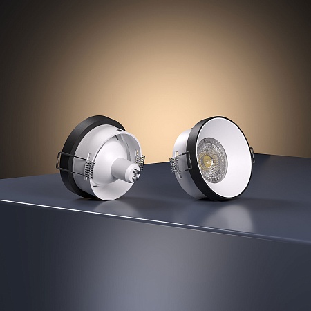 Встраиваемый точечный светильник 112 MR16 белый/черный Elektrostandard - фото