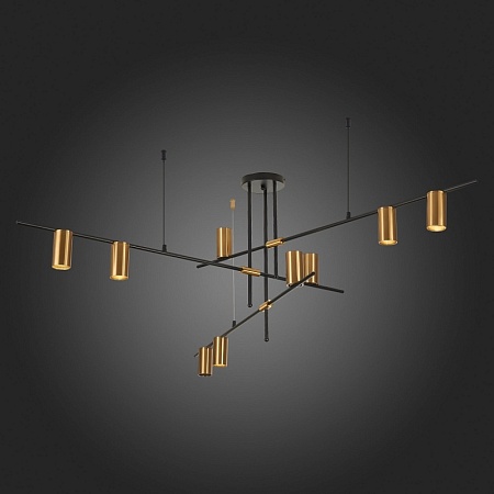 Светильник потолочный ST-Luce Черный/Латунь GU10 9*7W SL1206.402.09 - фото