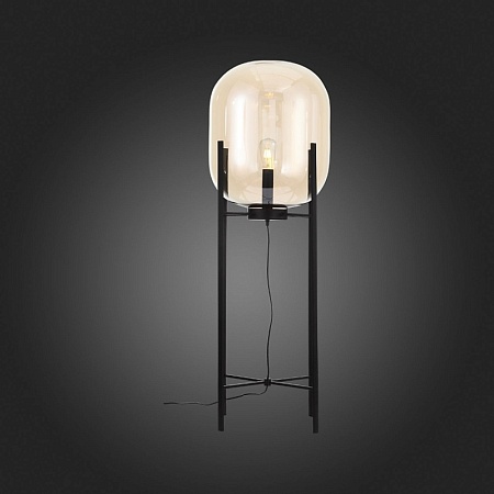 Торшер ST-Luce Черный/Коньячный E27 1*40W (из 2-х коробок) SL1050.525.01 - фото