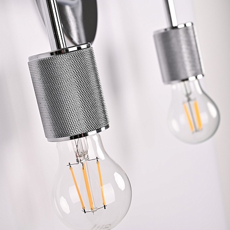 Бра Rh Utilitaire Double Sconce Silver Imperiumloft 123265-22 - фото