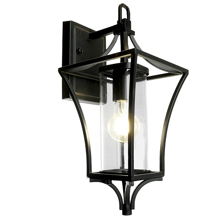 Светильник садово-парковый Feron PL731 на стену вниз  60W E27 230V, черный - фото