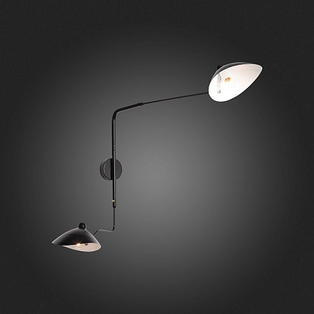 Светильник настенный ST-Luce Черный/Черный, Белый E27 2*60W SL305.401.02 - фото