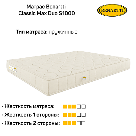 Матрас Benartti Classic Max Duo S1000 фото