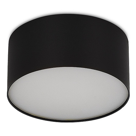 Светильник потолочный Черный LED 1*12W 3000K 1 080Lm Ra>85 120° IP20 D120xH55 185-265V ST606.432.12 - фото
