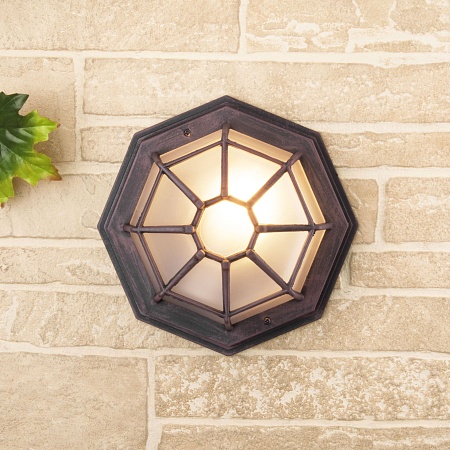 Уличный настенный светильник Telarana S капучино GL 1023D Elektrostandard - фото