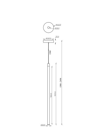 Подвесной светильник Technical Ray P021PL-L20B3K - фото