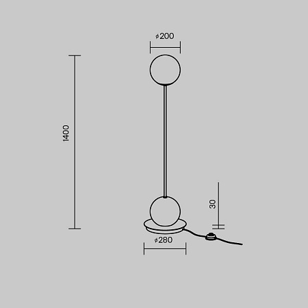 Напольный светильник (торшер) Maytoni MOD427FL-L20B3K - фото