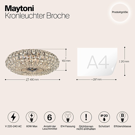 Люстра Maytoni Broche DIA902-06-N - фото