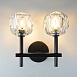 Бра Boule De Cristal Double Sconce Brass Черный Imperiumloft 178385-22 - фото