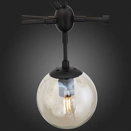 Люстра подвесная ST-Luce Черный/Янтарный E27 10*40W SL549.403.10 - фото