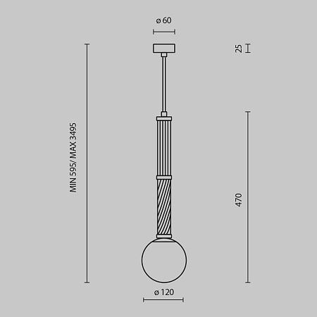 Подвесной светильник Maytoni TEATRO MOD287PL-01BS - фото
