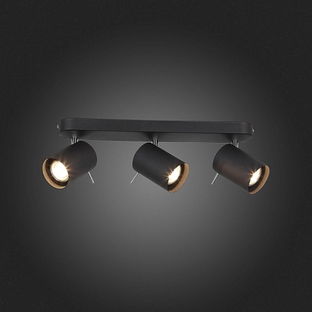 Спот ST-Luce Черный, Хром/Черный GU10 LED 3*3W SL597.401.03 - фото