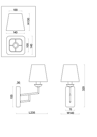 Настенный светильник (бра) Freya FR5266WL-01CH - фото