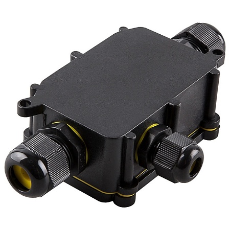 Соединитель-коннектор для проводов LD533, 3-контактный, с пружинным контактом, водонепроницаемый, черный - фото