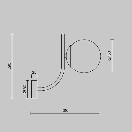 Настенный светильник (бра) Maytoni Rendez-vous MOD109WL-01BS - фото