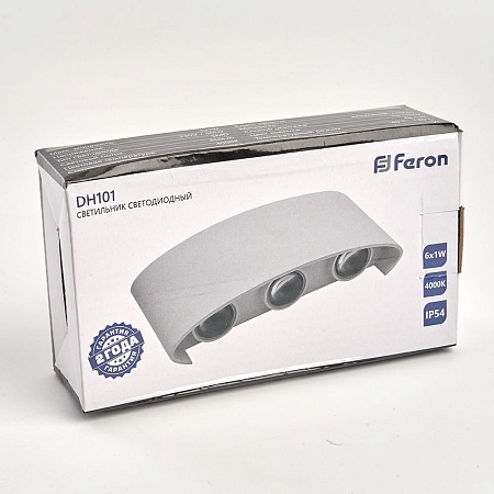 Светильник уличный светодиодный Feron DH101, 6*1W, 450Lm, 4000K, белый - фото