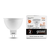 Светодиодная лампа Gauss Софит 9W 640Lm 3000K GU5.3 13519