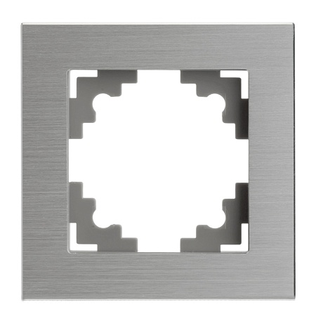 Рамка 1-местная, серебро, STEKKER, MFR00-7001-03, серия Катрин, серебро - фото