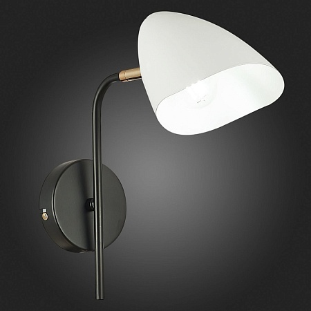 Светильник настенный Черный, Золотой/Белый E14 1*40W SLE103601-01 - фото