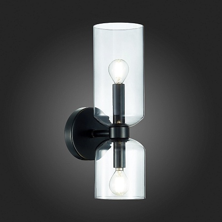 Бра ST-Luce Черный/Дымчатый E14 2*40W SL1180.401.02 - фото