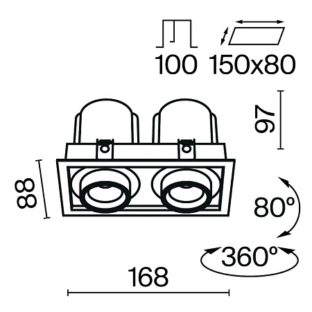 Встраиваемый светильник Technical DL095-02-10W3K-W - фото