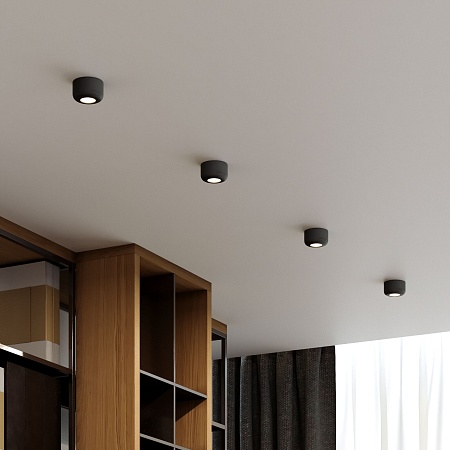 Светильник потолочный светодиодный 7W 4000K чёрный 25088/LED Elektrostandard - фото