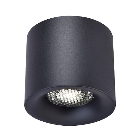 Светильник потолочный черный LED 1*10W 3000K 530Lm Ra 36° IP20 D80xH70 170-240VV ST761.433.10 - фото
