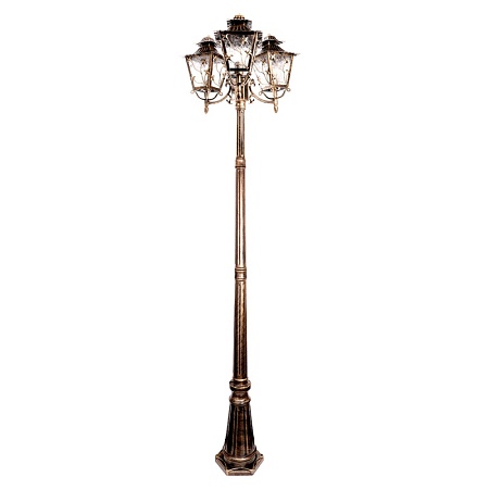 Светильник садово-парковый Feron PL638 столб 3*60W 230V E27, черное золото - фото