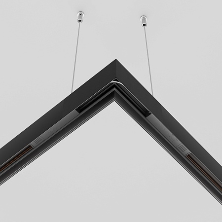 Коннектор питания угловой 15см Exility черный - фото