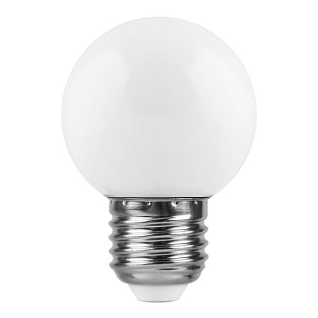 Лампа светодиодная Feron LB-37 Шарик матовый E27 1W 230V 2700K - фото