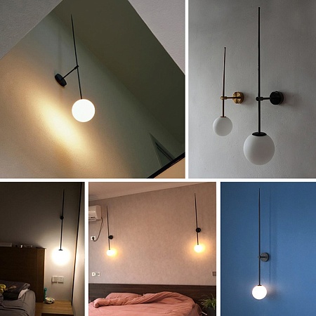 Настенный Светильник Lines Ball 100 Gold Imperiumloft 178057-26 - фото