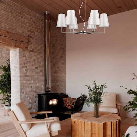 Светильник напольный Никель/Белый E27 1*40W SLE105905-01 - фото