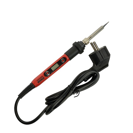 Паяльник с регулировкой температуры цифровой до500С с керам.нагревателем,60Вт,долговечное жало,230В, STEKKER PLE702-60 - фото