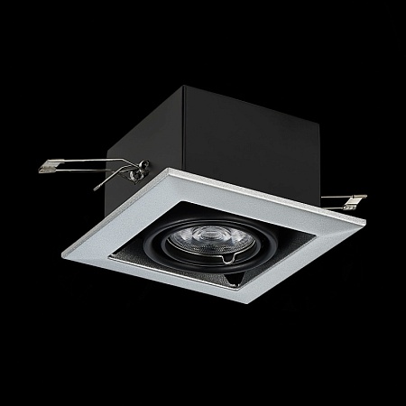 Св-к встр. Черный GU10 1*50W L126xW126xH70 220V Без ламп ST250.148.01 - фото